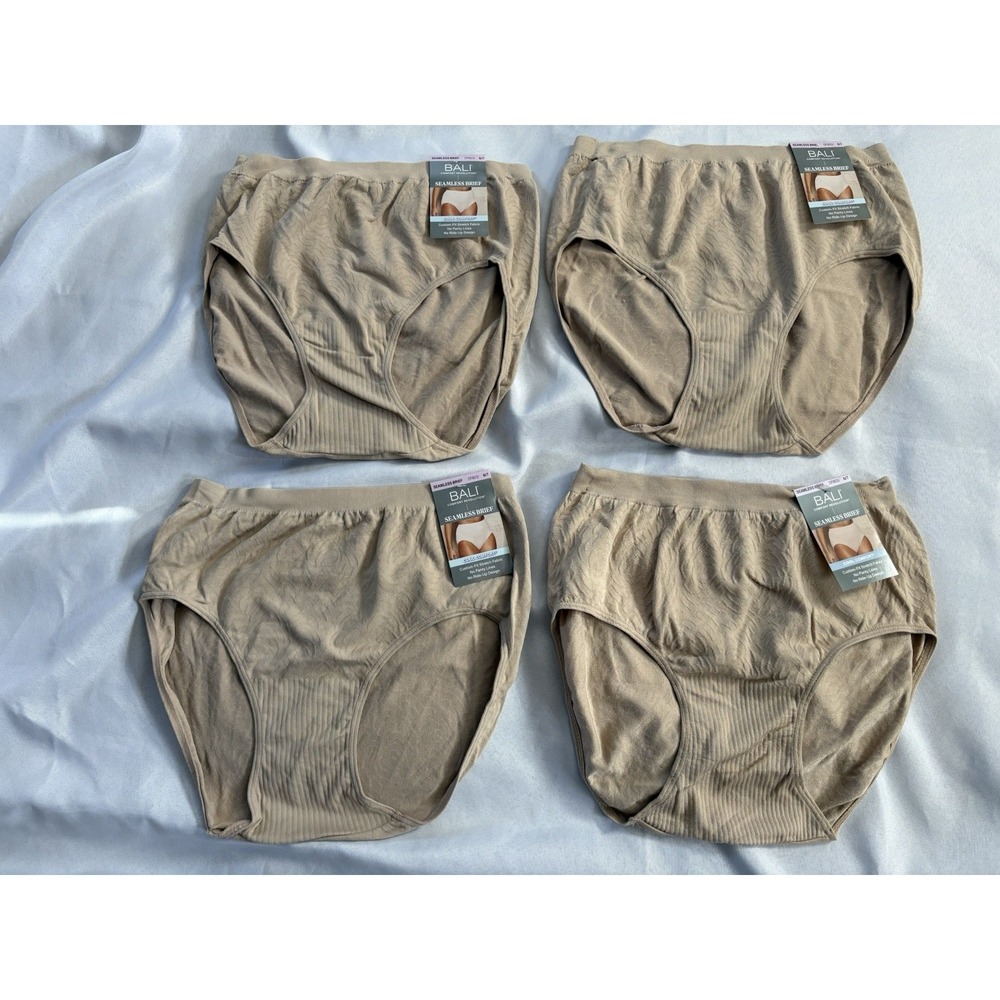NEW Bali Comfort Revolution Bali Briefs Style DF803J 4 Pair Women's Size 6/7